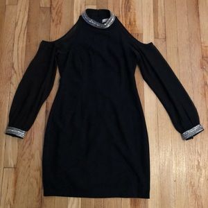 Black dress with silver beading